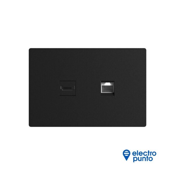 TECLA ARMADA MILAN CONECTOR HDMI + RJ45 NGO – MACROLED