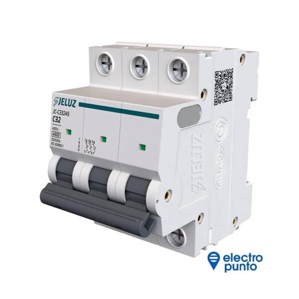 INTERRUPTOR TERMOMAGNÉTICO 3 POLOS CURVA C 40A-63A - JELUZ
