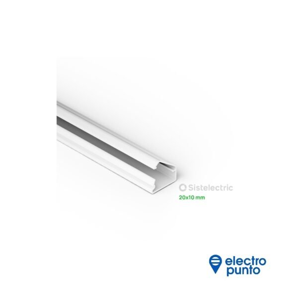 CABLE CANAL 20×10 C/TAPA ABISAG. Y ADHESIVO | SISTELECTRIC