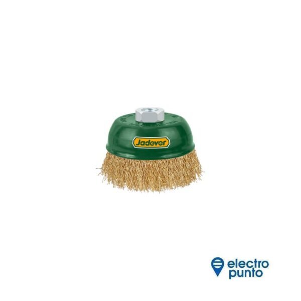 CEPILLO COPA BRONCE RIZADO 75mm | JADEVER
